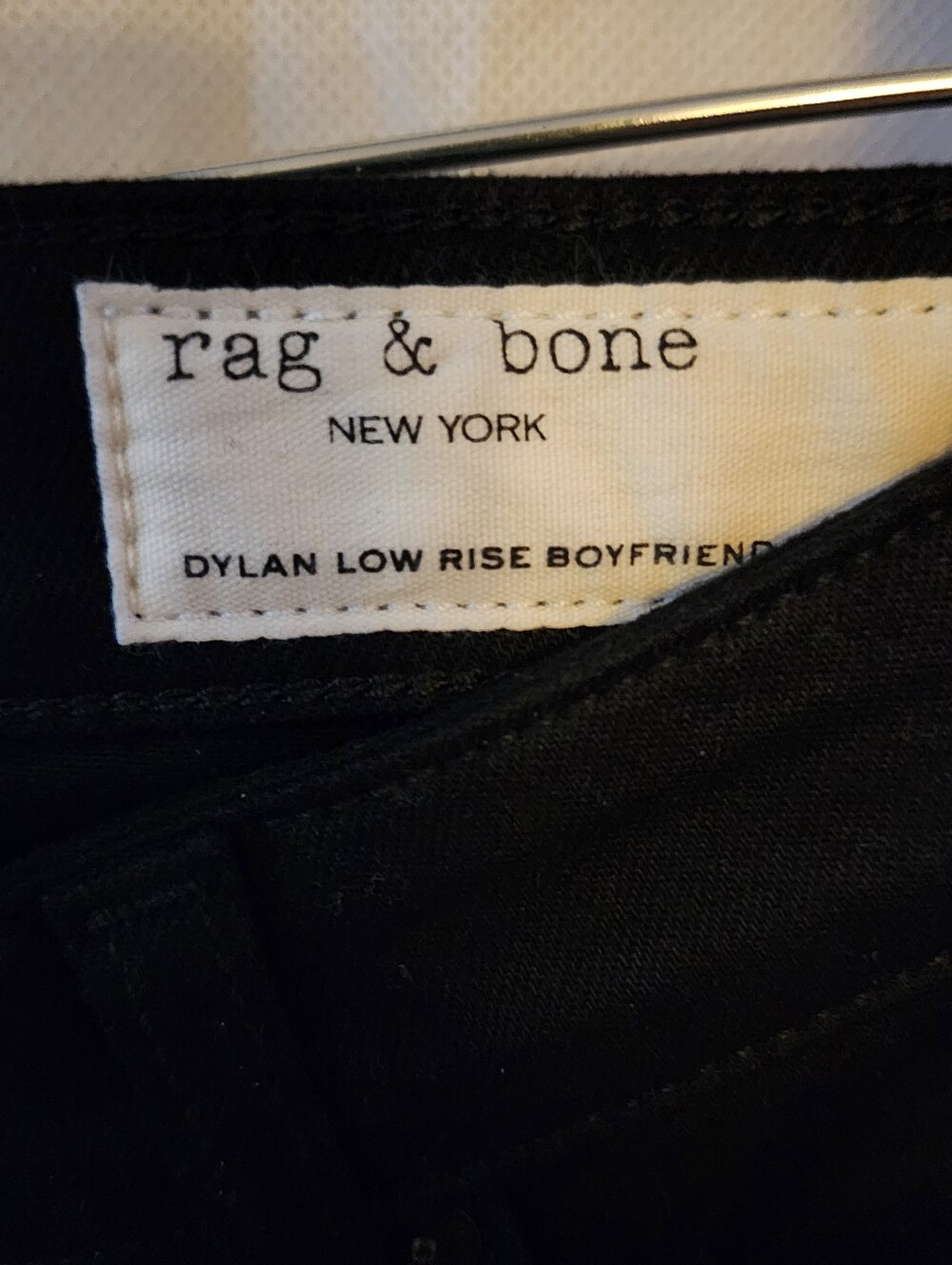 Rag & Bone Dylan Low Rise Boyfriend Jeans In Black Sz 28 - Picture 6 of 10